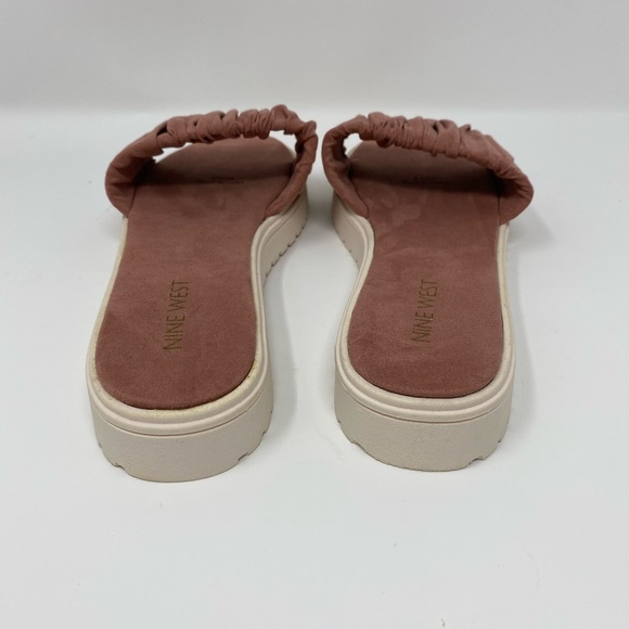Nine West dusty pink suede slides sandals - Picture 4 of 7